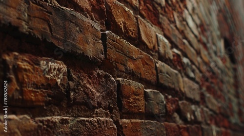 Close up of a brick wall with a clock, suitable for time concept designs