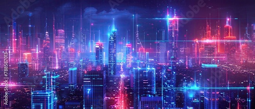 Illustrate a futuristic cityscape featuring VR glasses as a prominent feature , ultra HD