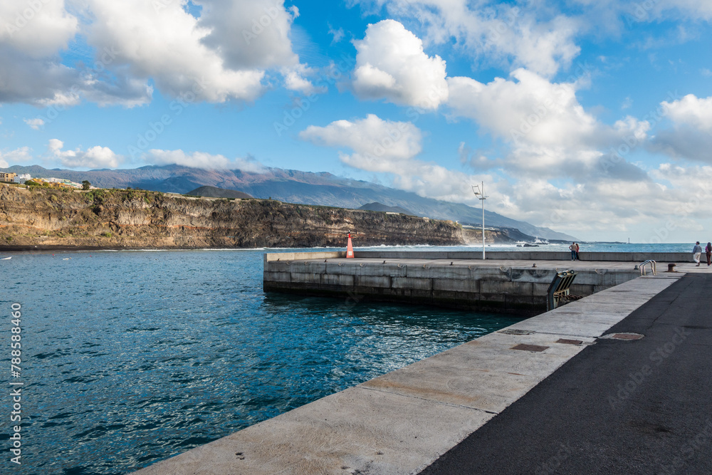 Port of Tazacorte on the island of La Palma