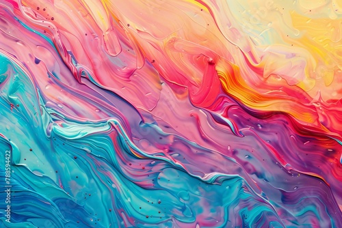 Wallpaper Mural Vibrant vibes. Abstract waves of color and energy Torontodigital.ca