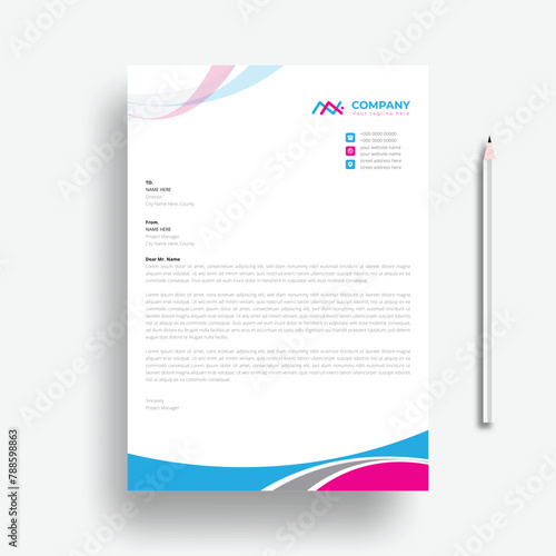Modern Creative & Clean business style letterhead bundle of your corporate project design.set to print with vector & illustration. corporate letterhead 