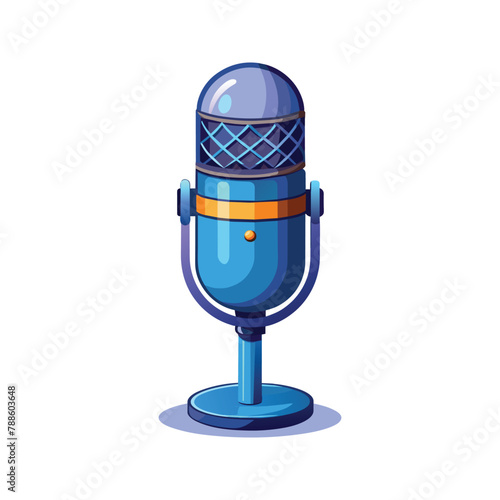 Stylish voice-recoding microphone vector