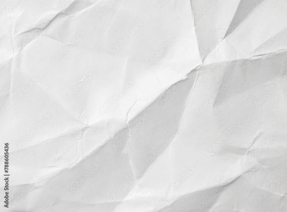 Fototapeta premium The texture of white paper is crumpled. Background for various purposes.