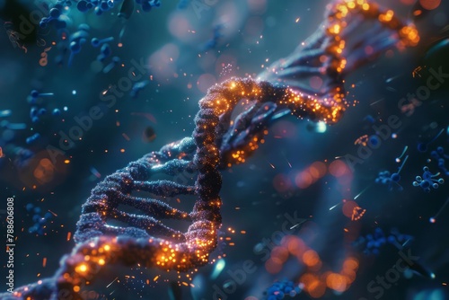 Genetic engineering, CRISPR, DNA helix, gene editing, molecular biology
