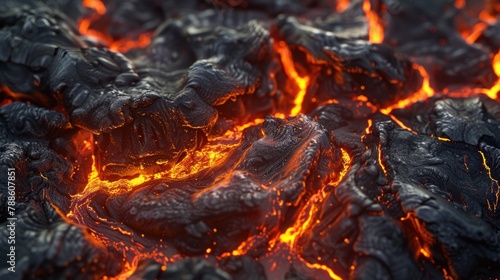 Apocalyptic Molten Lava: Fluid Texture of Earth's Destruction and Extreme Temps