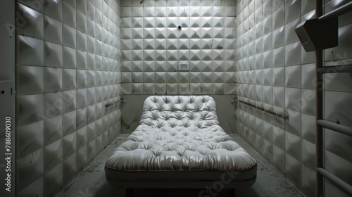 Dirty Padded Cell Interior with Soft Leather Walls