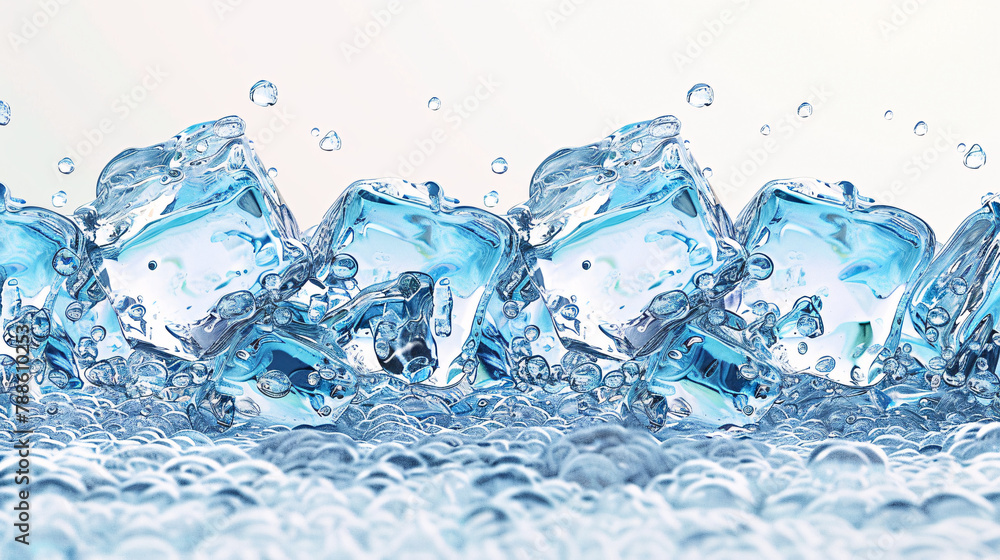 Ice cubes isolated on white background Ice cubes isolated on white background