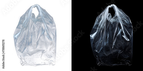 Translucent Plastic Bag Isolated on Transparent Background