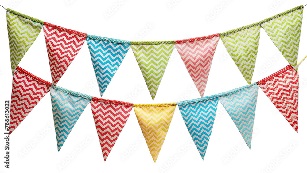 Obraz premium chevron bunting isolated on transparent background, element remove background, element for design