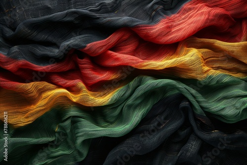 Background in African colors, yellow, green, red and black . Background symbolizing the abolition of slavery in the USA photo