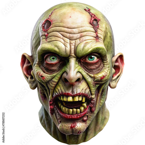 zombie mask isolated on transparent background, element remove background, element for design photo