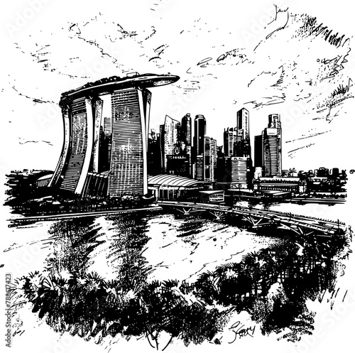 Sketched Singapore Skyline, Artistic Impressions