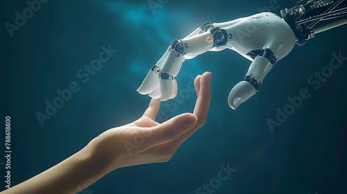 The moment when the fingers of artificial intelligence come into contact with those of humans Generative AI 