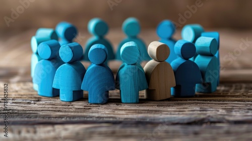 Community, teamwork and team-leader concept