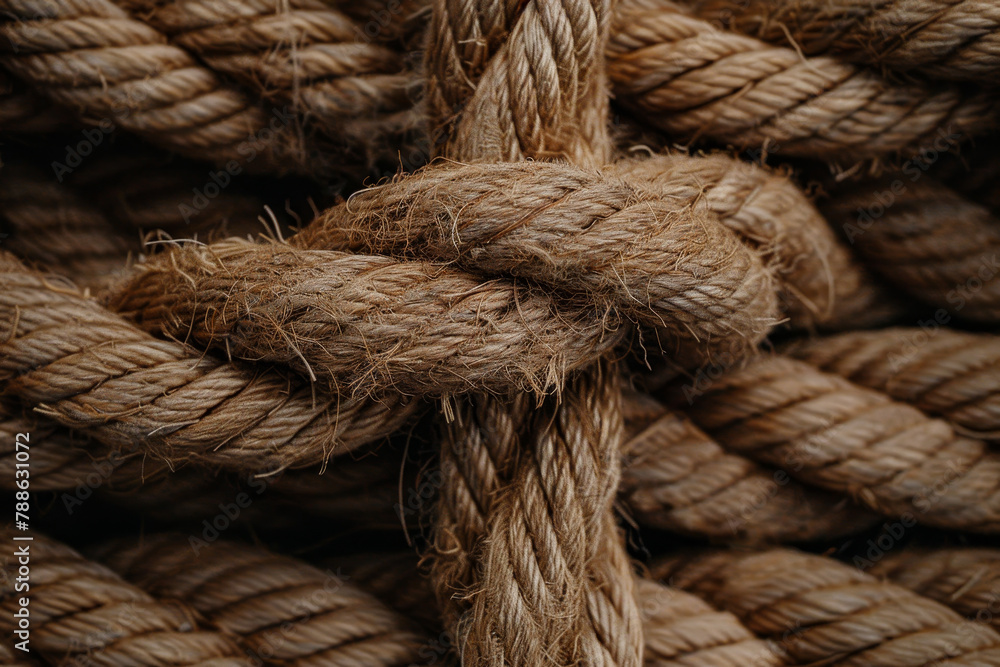 A rope is tied in a knot A rope is tied in a knot