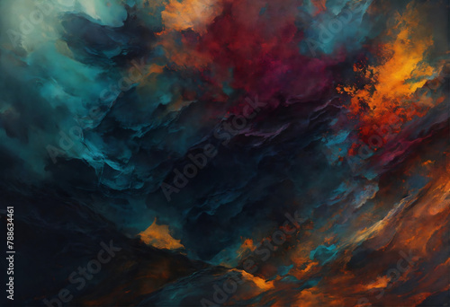 abstract background with watercolor,Galaxy,abstract revolution painting of the french revolution with colors as clouds. photo