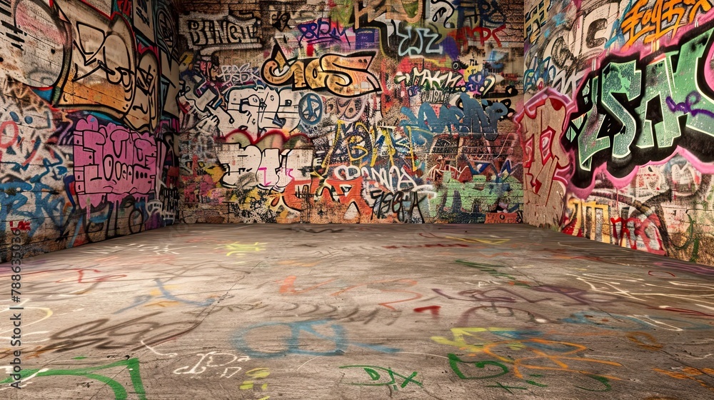 Obraz premium Street art background, graf, grafiti, paint, wal, modern background