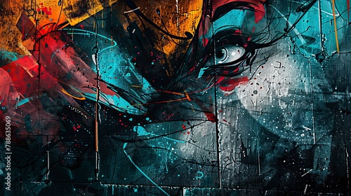 Street art background, graf, grafiti, paint, wal, modern background photo