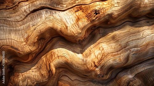 Eucalyptus Deglupta. A close-up studio photo of a wooden texture with rich, deep grains and knots photo
