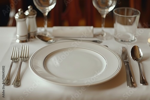 Wallpaper Mural a dinner plate and cutlery for a wedding at a luxury hotel advertising food photography Torontodigital.ca