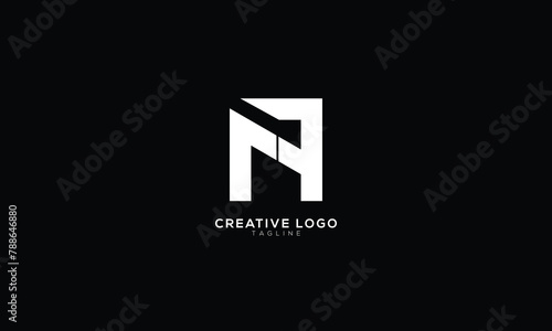 NA AN Abstract initial monogram letter alphabet logo design