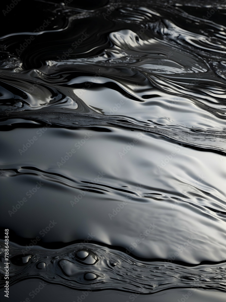 Luxurious Black Glossy Liquid Background with Textures, Waves, and Bubble Effects for Minimalist Design Projects, Abstract Backdrops, and Aesthetic Concepts Luxurious Black Glossy Liquid Background with Textures, Waves, and Bubble Effects for Minimalist Design Projects, Abstract Backdrops, and Aesthetic Concepts