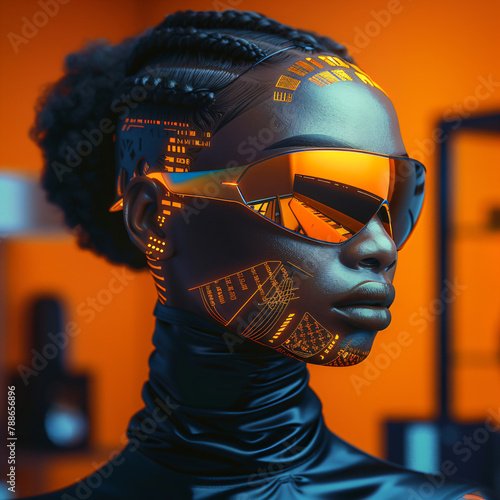 young female agent with modern sunglasses © Riverland Studio