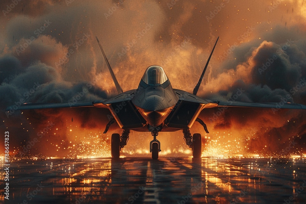 Heat and Power Capture the intense heat and power of the F22 jets