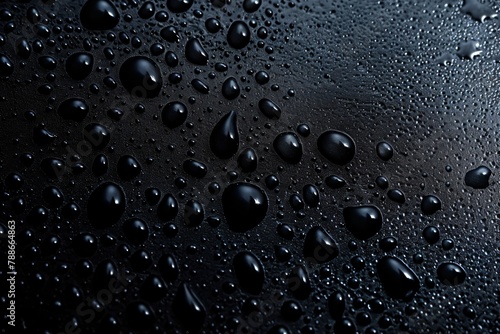 Water drops with black background 