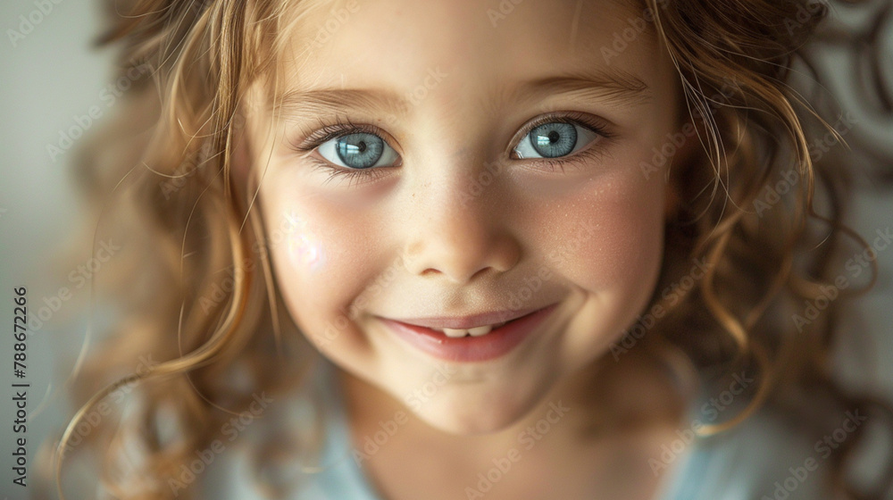 Smiling face of happy child with blue eyes. Smiling face of happy child with blue eyes.