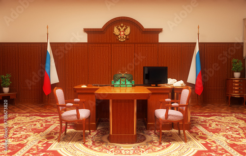 Kremlin office of the Russian President. 3d illustration.
