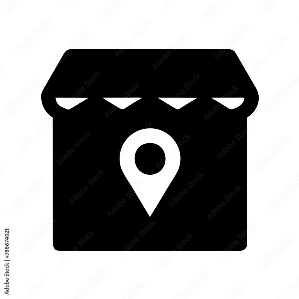 Store Locator icon vector graphics element silhouette sign symbol illustration on a Transparent Background Store Locator icon vector graphics element silhouette sign symbol illustration on a Transparent Background