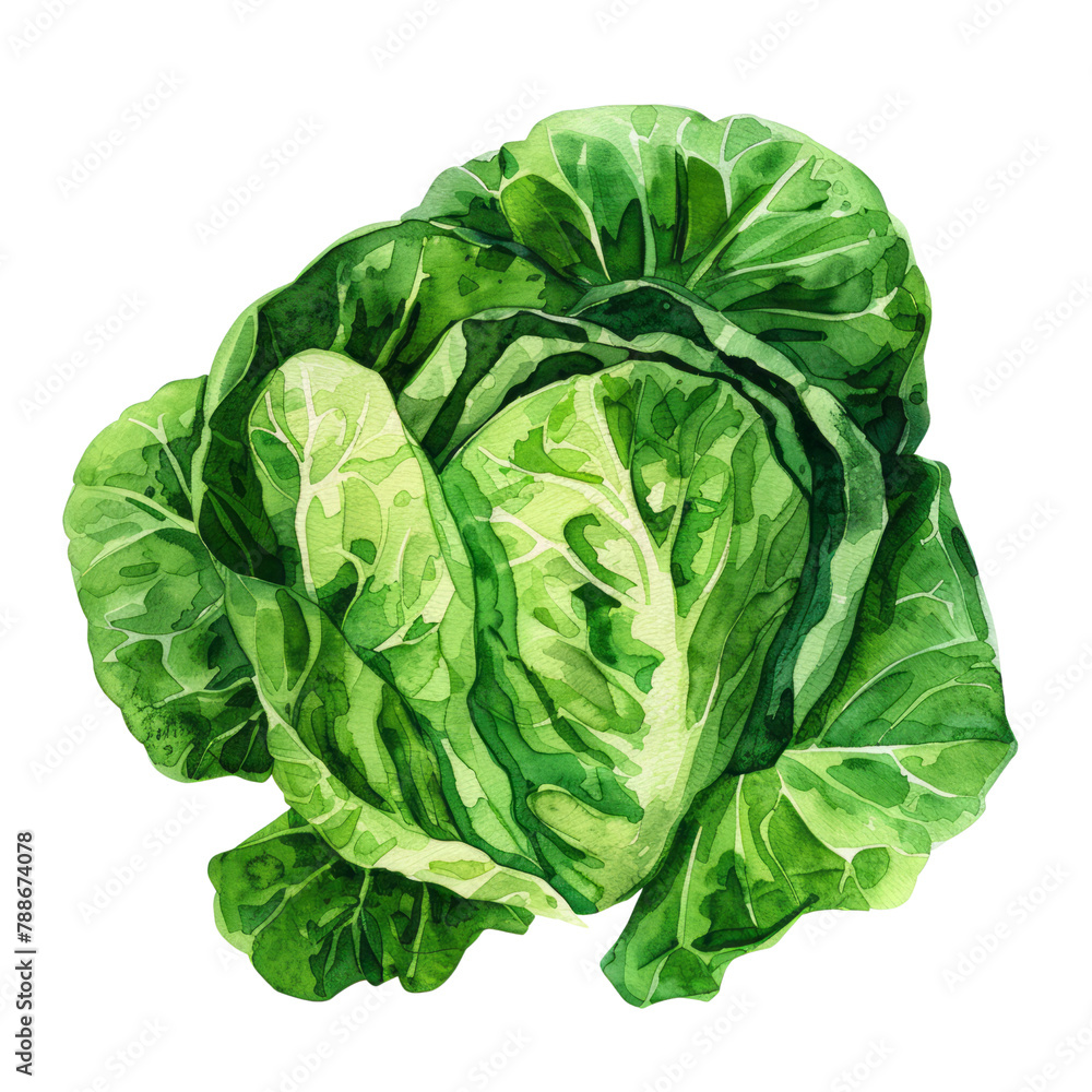Obraz premium vegetable - Amazing.Lettuce.illustration ,.watercolor
