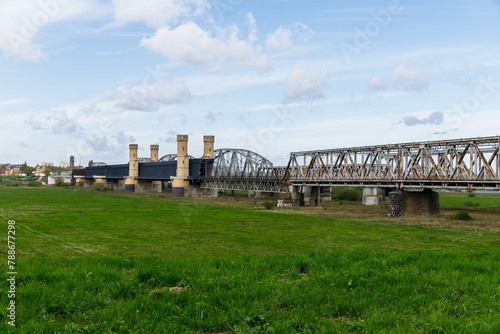 Old bridges over Vistula river in Tczew , Poland