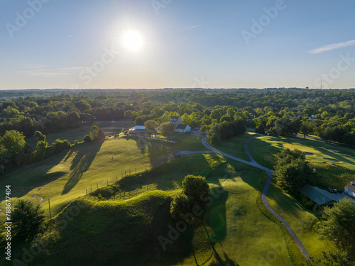 Aerial view of Fairway Hills Golf Course, Columbia, Maryland, United States.