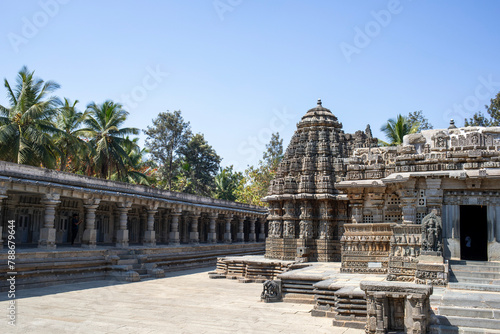 Exterior of Chennakeshava Temple, a Hindu temple in Somanathapura in Mysore, India photo