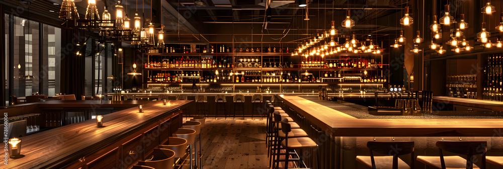 Elegant Ambiance: An Intimate Peek into a Contemporary, Sophisticated Bar