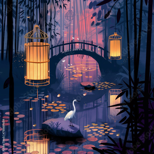 Ethereal Japanese garden at...