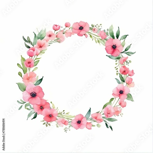 Wreaths   Bouquets - is a beautiful set of hand drawn digital clip art in shades of pink.