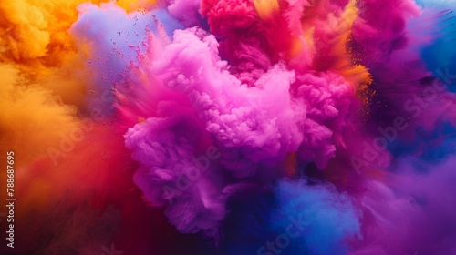 Holi festival in india, Dynamic Color Splash Background in Vibrant