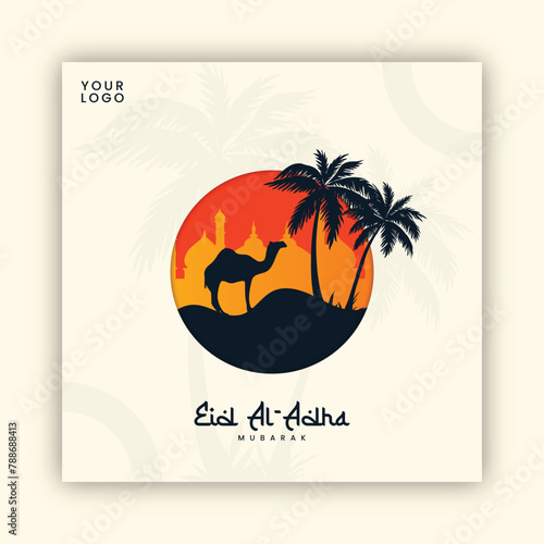 Eid Al-Adha Social Media Post Design (ID: 788688413)