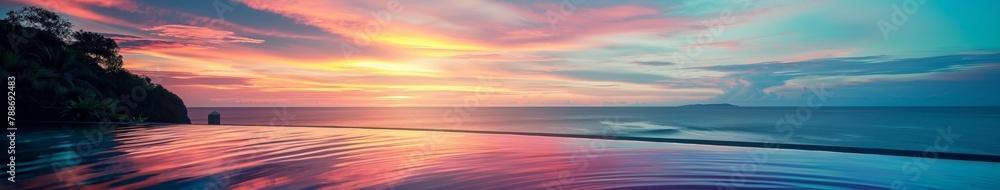 Dramatic Coastal Sunset Panorama Dramatic Coastal Sunset Panorama
