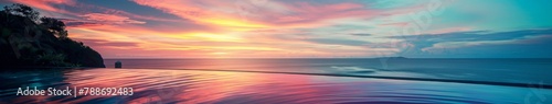 Dramatic Coastal Sunset Panorama