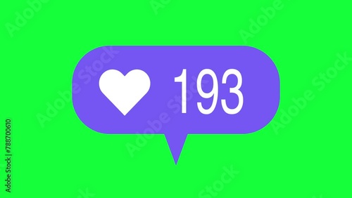 Social media heart number counter animation  (ID: 788700610)