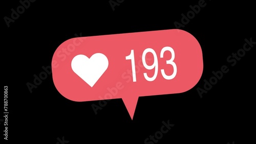 Social media heart number counter animation  (ID: 788700863)