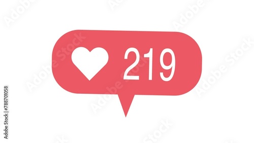 Social media heart number counter animation  (ID: 788701058)