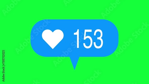 Social media heart number counter animation  (ID: 788702025)