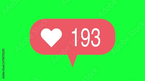 Social media heart number counter animation  (ID: 788702281)