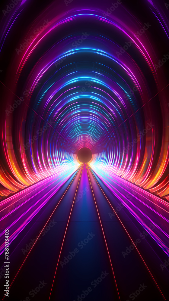 Fototapeta premium Mesmerizing tunnel with a shining light at the end