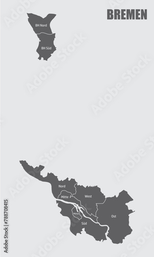Bremen administrative map